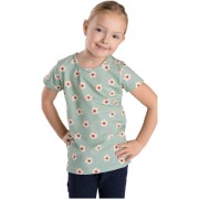 Dívčí tričko Bettymode VINTAGE KVĚTY krátký rukáv mátová