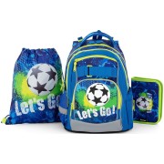 Školní batoh OXY GO fotbal 3dílný set a klíčenka zdarma
