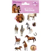 Dětské tetování koně barevné 12ks