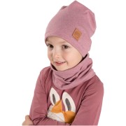 Čepice a nákrčník Bettymode MELÍR RŮŽOVÁ
