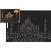 Škrabací obrázek barevný Taj Mahal A3