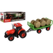 Traktor Zetor s vlekem a balíky 36cm