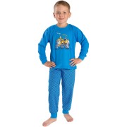 Dětské pyžamo Bettymode TRAKTŮREK ŽLUTÝ dlouhý rukáv