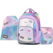 Školní batoh set 3dílný OXY GO Shiny a box na sešity A4 zdarma