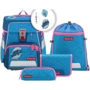 Školní taška pro prvňáčka Step by Step CLOUD - 5dílný set Dolphin Pippa, svačinový set a doprava zdarma