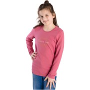 Dívčí tričko Bettymode LESS IS MORE dlouhý rukáv růžový