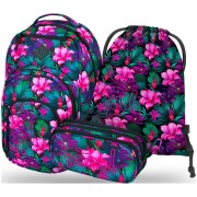 Studentský batoh Baagl Coolmate Paradise, 3 dílný set