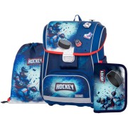 Školní taška Oxybag PREMIUM Hokej, 3dílný set a box na sešity zdarma