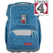 Aktovka pro prvňáčky Step by Step BASIS Blue Hearts, 4dílný set, doprava zdarma