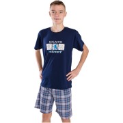 Chlapecké pyžamo Bettymode SKATE STREET BLUE krátký rukáv