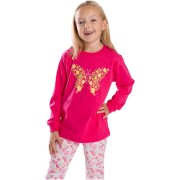 Dívčí pyžamo Bettymode BUTTERFLY PINK krátký rukáv