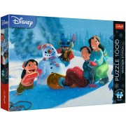 Puzzle Premium Plus - Zima se Stitchem 1000 dílků