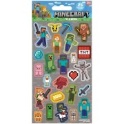 Samolepky Minecraft šedivé 25ks