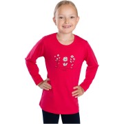 Dětské tričko Bettymode FLOWERS SANGRIE dlouhý rukáv