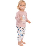 Dětské pyžamo Bettymode KOČIČÍ RODINKA dlouhý rukáv
