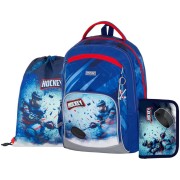 Školní taška pro prvňáčky OXY GO Hokej, 3dílný set