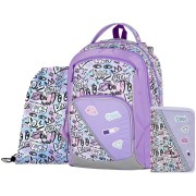 Školní batoh OXY GO OXY GO Funny Girl, 3dílný set