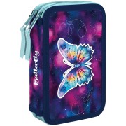 Školní penál OXYBAG Motýl, dvoupatrový