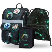 Aktovka pro prvňáčky Baagl Zippy Draci set