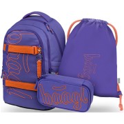 Školní batoh Baagl Skate Max Orange set