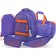 Školní batoh pro 2. stupeň Baagl Skate Max Orange 5dílný set