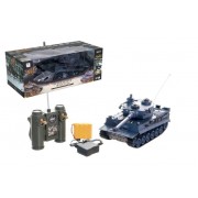 Tank RC plast 33cm TIGER I 27MHz na baterie+dobíjecí pack se zvukem a světlem