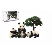 Zvířátka safari ZOO 10cm sada  4ks panda 2 druhy