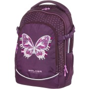 Školní batoh Walker Fame 2.0 Purple Butterfly, doprava a gumovací pero Pilot zdarma