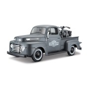 Maisto - Harley-Davidson Custom, 1948 Ford F-1 Pickup + 1:24 1942 WLA Flathead, 1:24