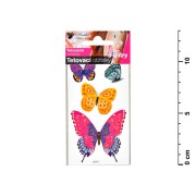 Tetovací obtisky s glitry Motýli
