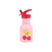 A Little Lovely Company - nerezová jednostěnná láhev na pití, 350 ml – veselé třešničky