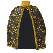 Čarodějnický plášť černozlatý 77x124cm