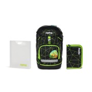 Školní set Ergobag prime Fluo race 2025 - batoh + penál + desky