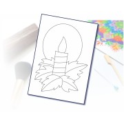 Malování pískem šablona A4 vánoční svíčka