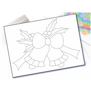 Malování pískem šablona A4 vánoční zvoneček