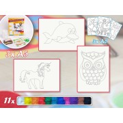 Základní sada ZVÍŘÁTEK I - Barevné pískování obrázků Varianta: A5