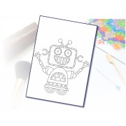Malování pískem šablona A4 robot 2