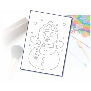 Šablona na pískování sněhuláček A6