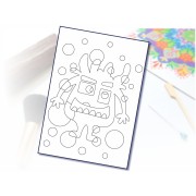 Malování pískem šablona A4 příšerka 2