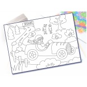 Malování pískem šablona A4 auto veterán