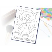 Malování pískem šablona krásné vánoce andělíček A6