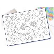 Malování pískem šablona A4 květinky