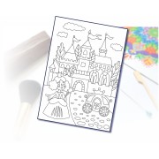 Malování pískem šablona A4 princezna na zámku