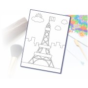 Malování pískem šablona A4 Eiffelova věž