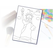 Malování pískem šablona A4 socha svobody