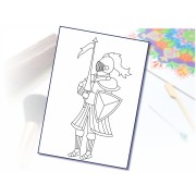 Šablona na pískování rytíř s kopím A4