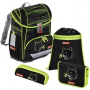 Školní aktovka Hama LIGHT 2 SET, Step by Step Černý panter, lahev a doprava zdarma