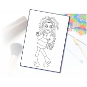 Malování pískem šablona A4 rebelka 3