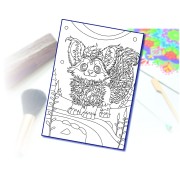 Malování pískem šablona A4 cute animal fantasy