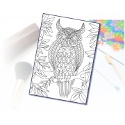 Malování pískem šablona A4 výr zentangle